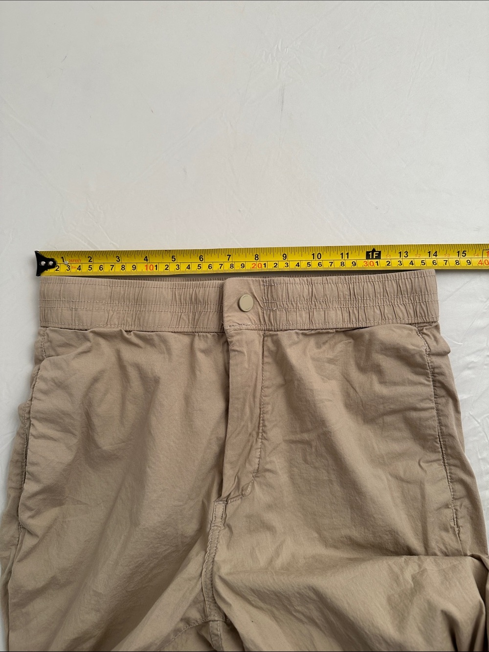 Zara tan lightweight poplin zip and snap jogger pants - Picture 5 of 9